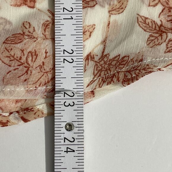 Lauren Conrad Women's Floral Sheer Front Tie Cardigan Cover Up Boho One Size - Picture 8 of 10